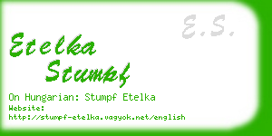 etelka stumpf business card
